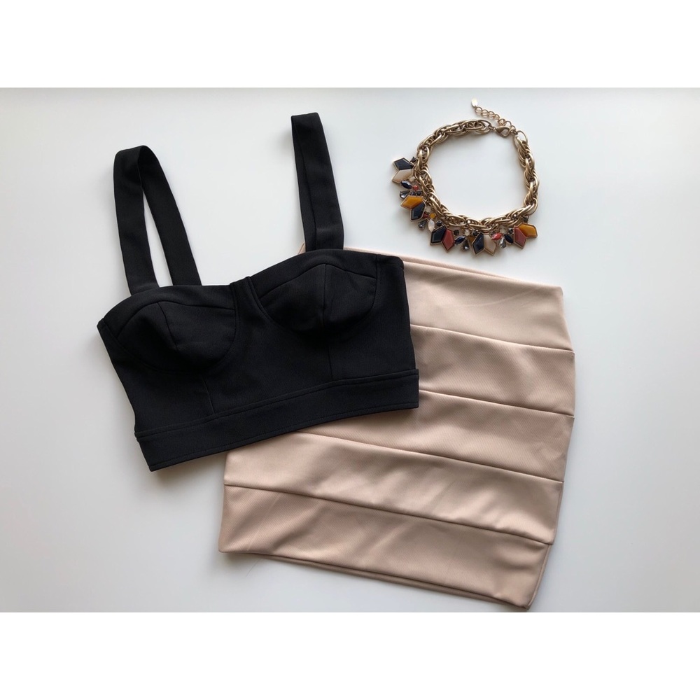 💐SALE! 2-piece Black Bustier & Skirt Bundle! 💃🏻